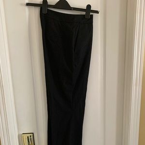 Zara High-Waisted Straight-Leg Trousers — Black (US 8)